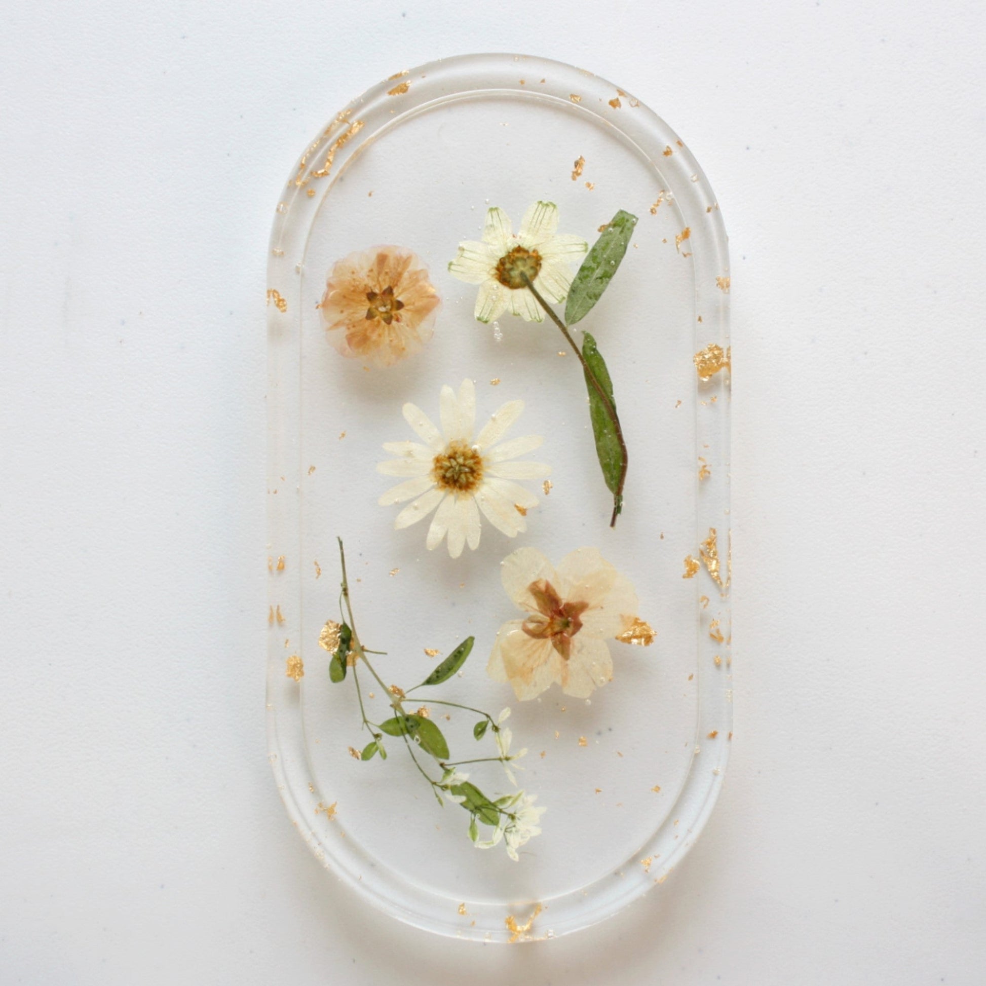 Pressed Flower Trinket Tray - Made in the USA