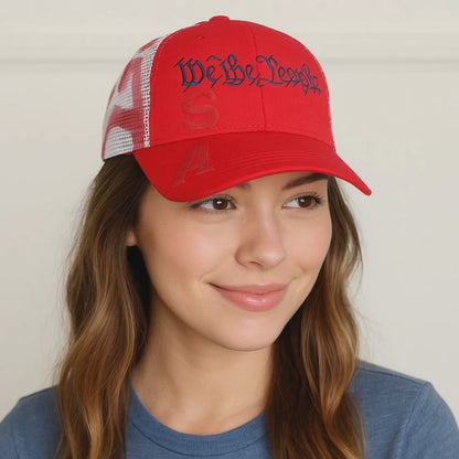 We the People Flag Mesh Hat - Made in the USA