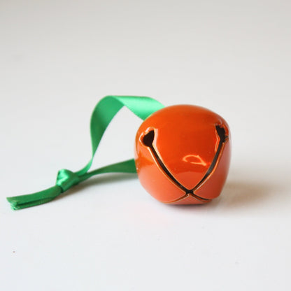 Pumpkin Sleigh Bell Ornaments - Made in the USA