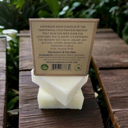 Grass Fed Beef Tallow Soap Bar (3 Pack) - Made in the USA