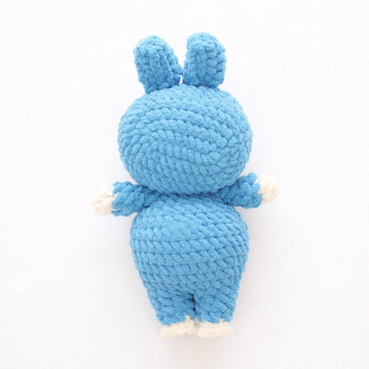 Crocheted Plushie Bunny - Blue (Labubu Inspired) - Made in the USA