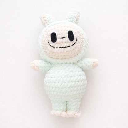 Crocheted Plushie Bunny - Mint (Labubu Inspired) - Made in the USA