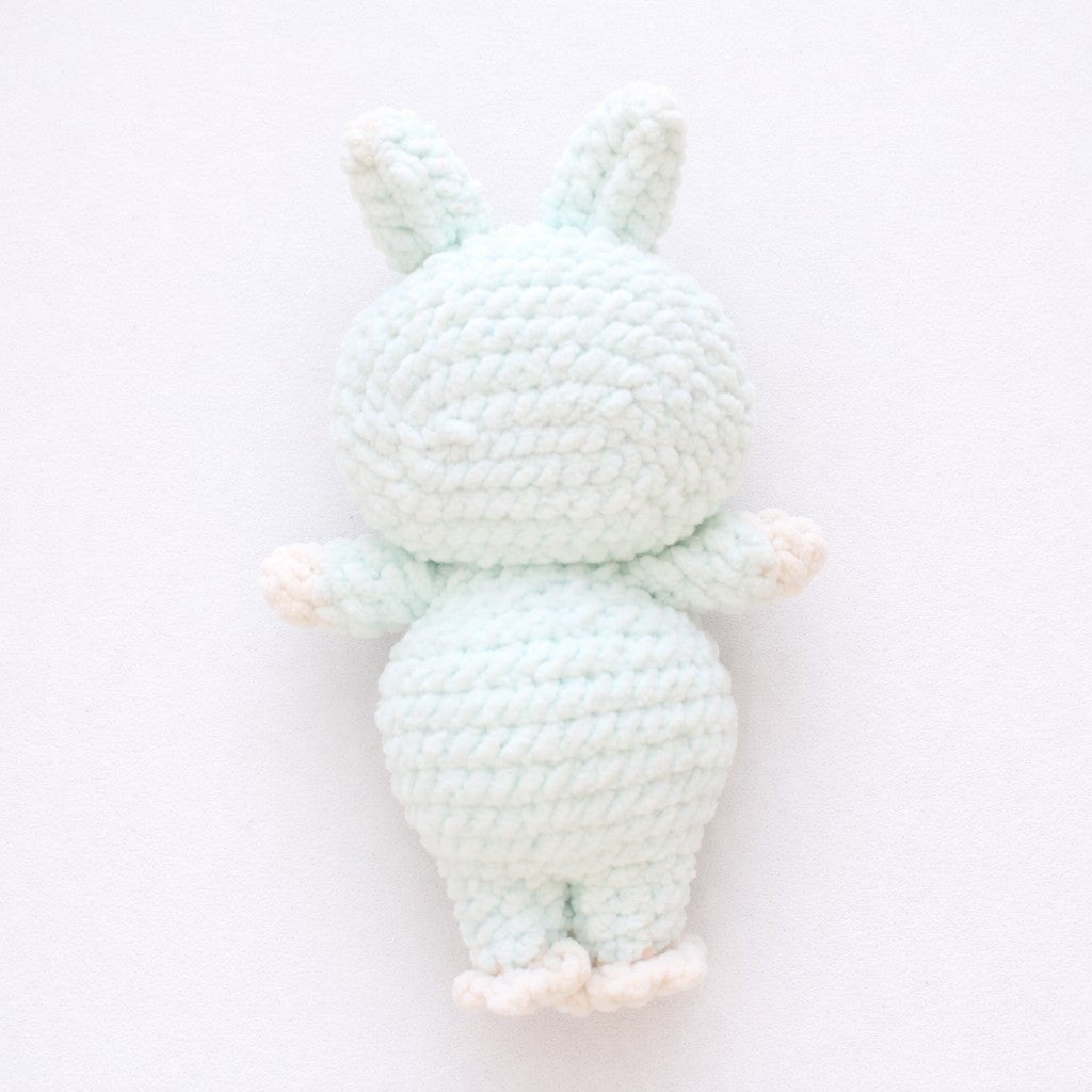 Crocheted Plushie Bunny - Mint (Labubu Inspired) - Made in the USA