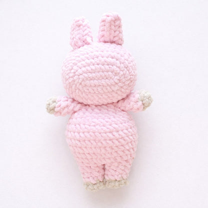 Crocheted Plushie Bunny - Pink (Labubu Inspired) - Made in the USA