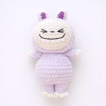 Crocheted Plushie Bunny - Purple (Labubu Inspired) - Made in the USA
