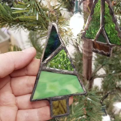 Stained Glass Tree Ornaments - Made in the USA