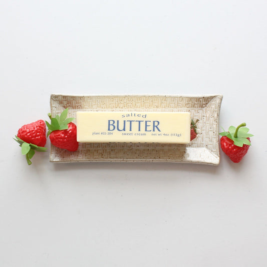 Strawberry Ceramic Butter Dish - Made in the USA