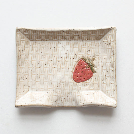 Strawberry Ceramic Soap Dish - Made in the USA