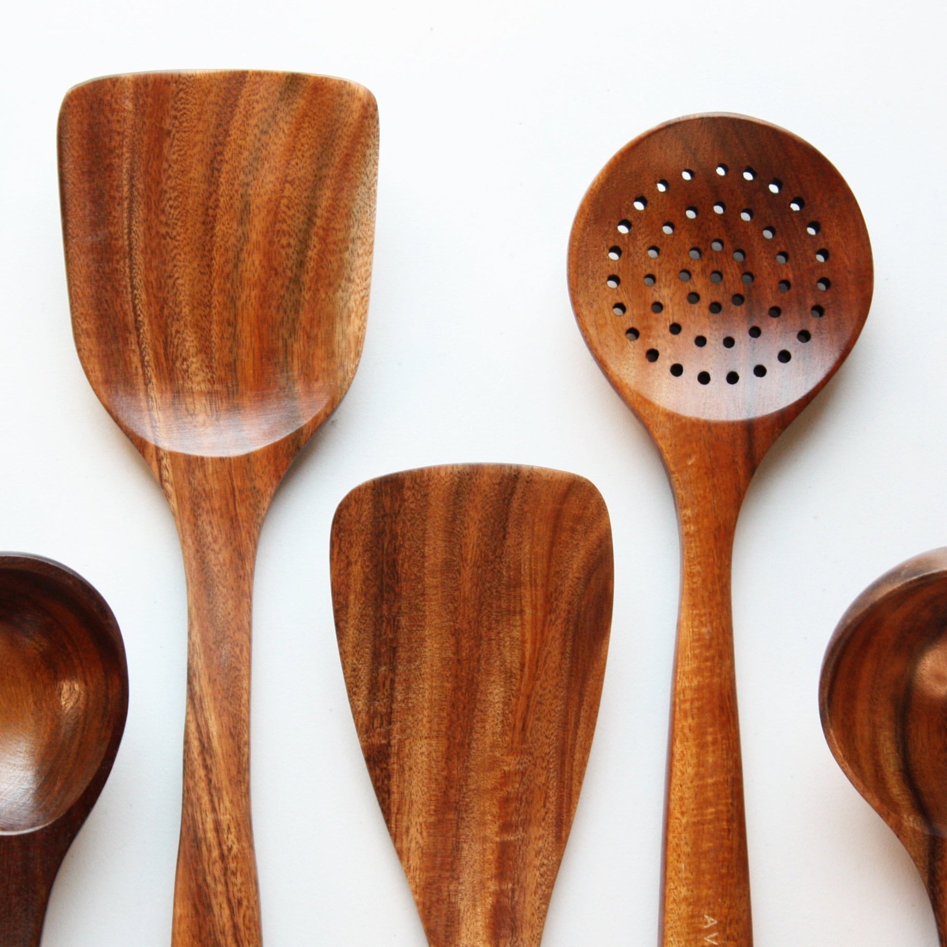 Teak Kitchen Utensils - 7 Piece Set - Made in the USA
