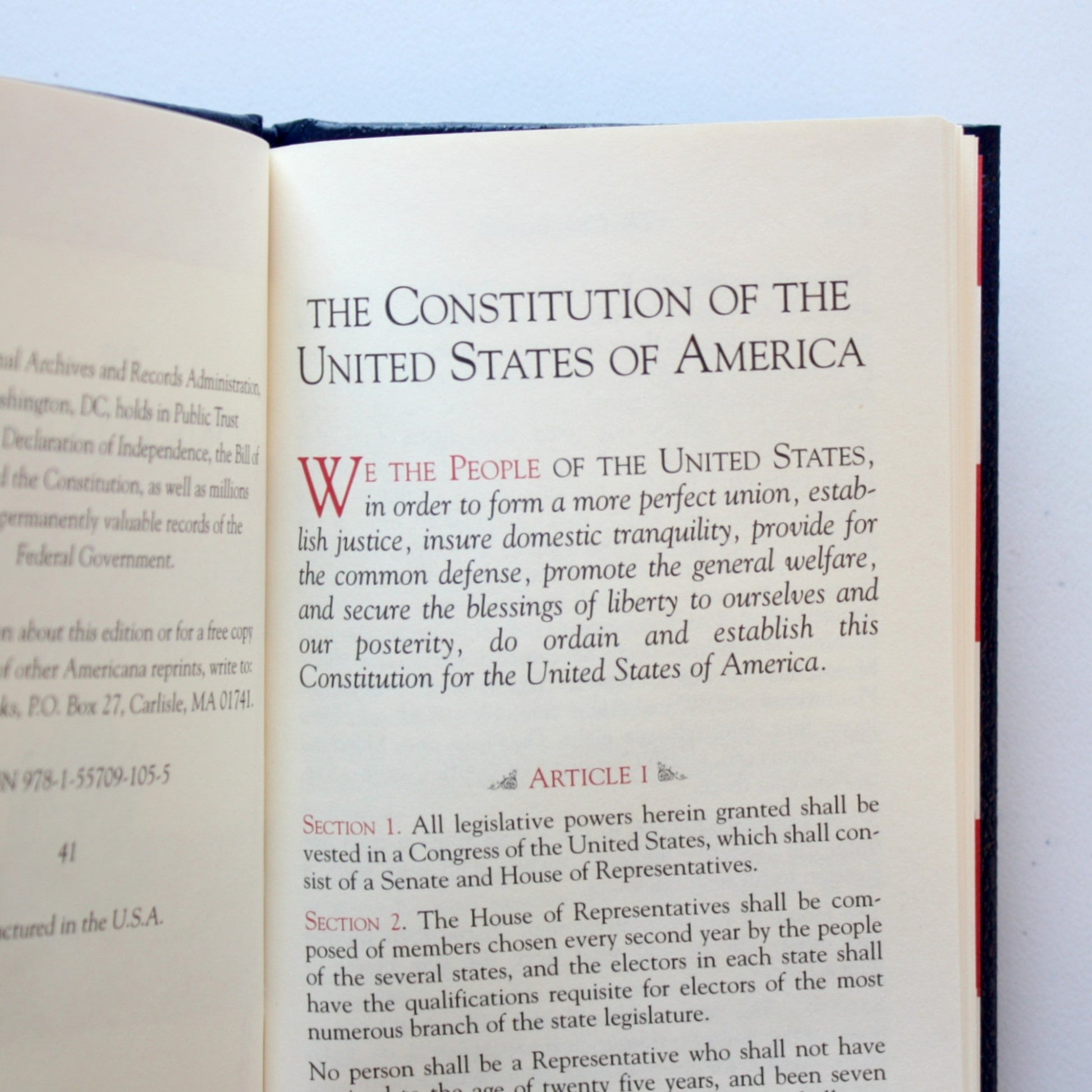 Constitution of the United States of America - Made in the USA