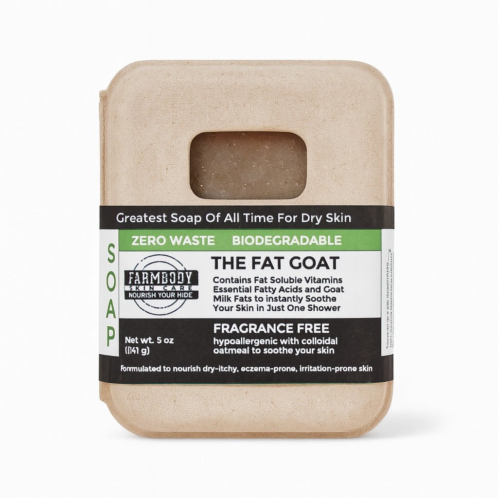 The Fat Goat - Tallow and Goat Milk Soap - Fragrance Free with Oatmeal - Made in the USA