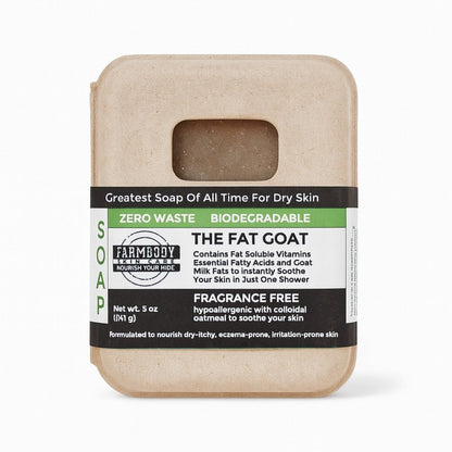 The Fat Goat - Tallow and Goat Milk Soap - Fragrance Free with Oatmeal - Made in the USA