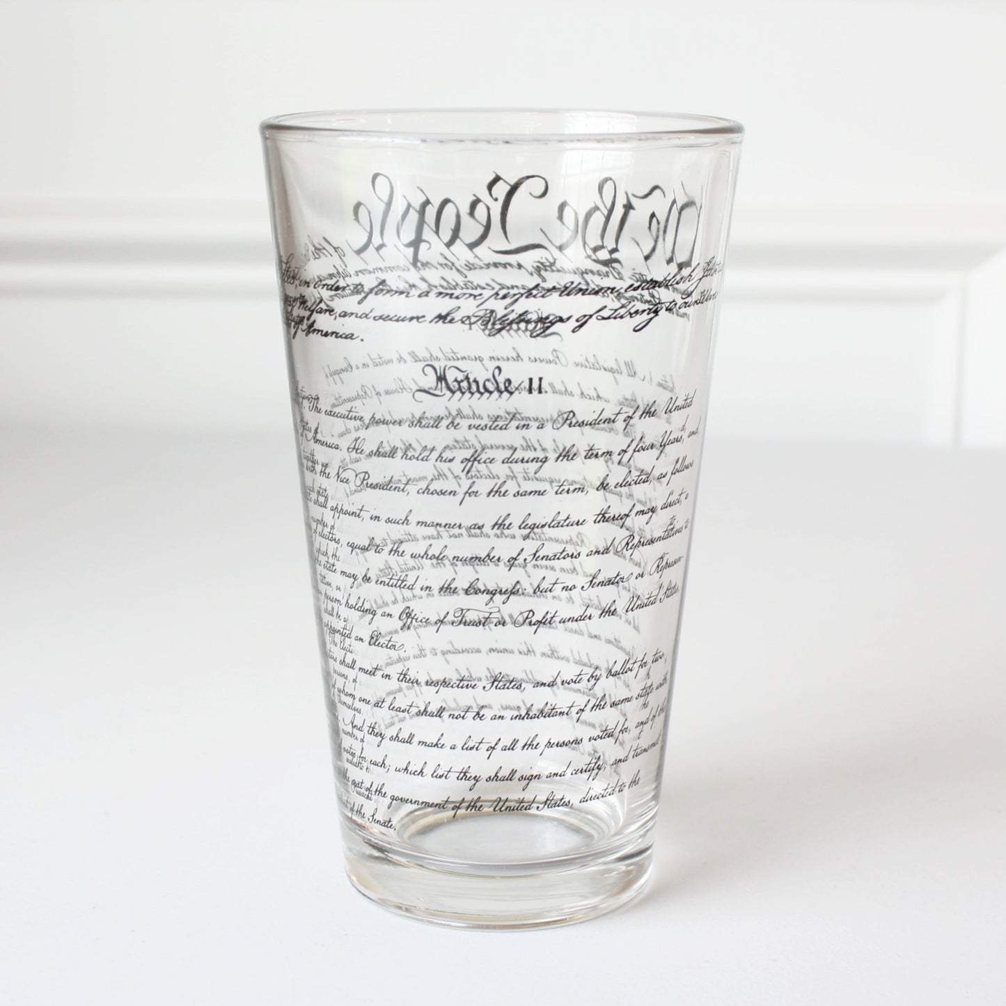US Constitution Pint Glass - Made in the USA