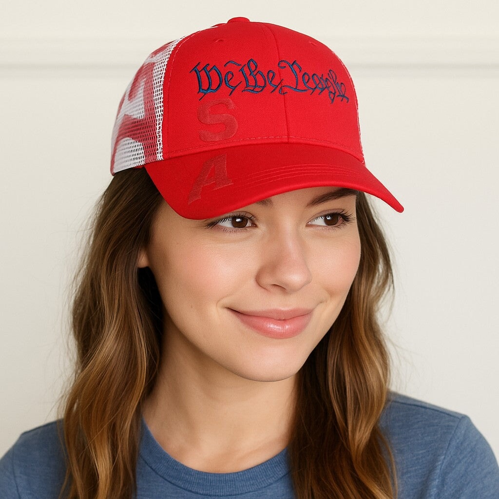 We the People Flag Mesh Hat - Made in the USA