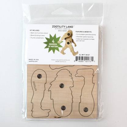 Wooden 3d Puzzle Bigfoot - Made in the USA