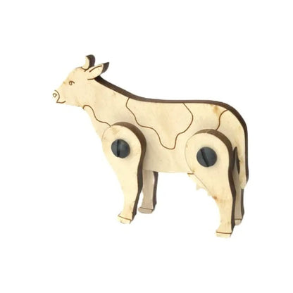 Wooden 3d Puzzle Cow - Made in the USA