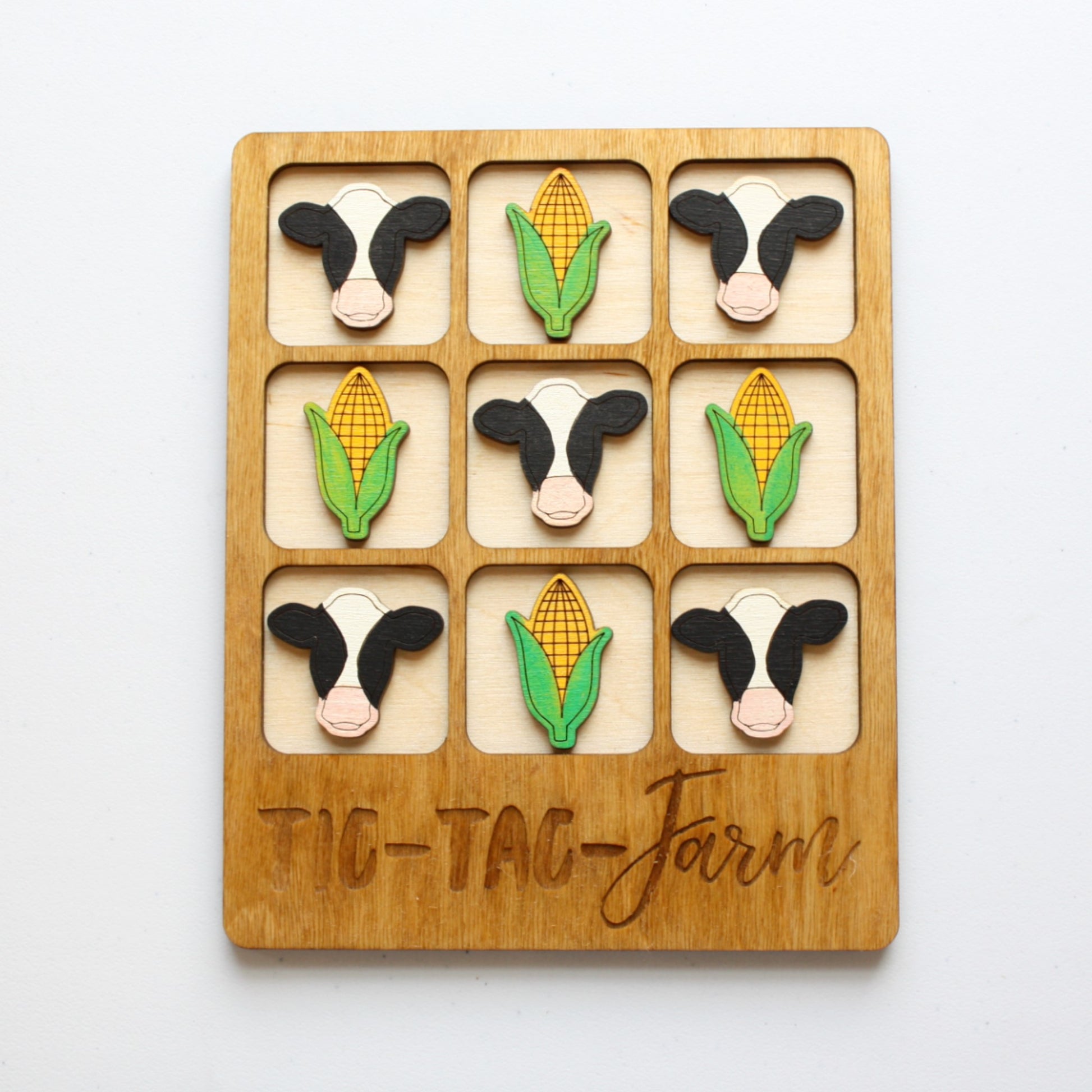 Tic Tac Toe Game - Farm - Made in the USA