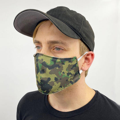 Green Army Camo Face Cover - Made in the USA
