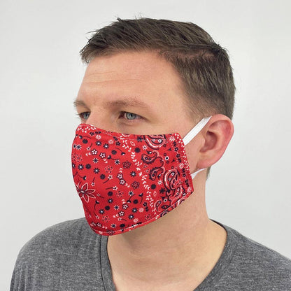 Red Bandana Face Cover - Made in the USA