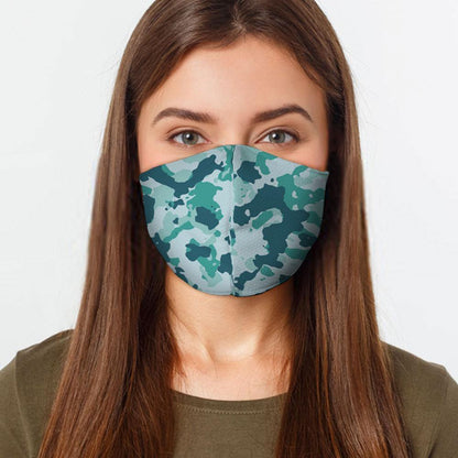Teal Camo Face Cover - Made in the USA