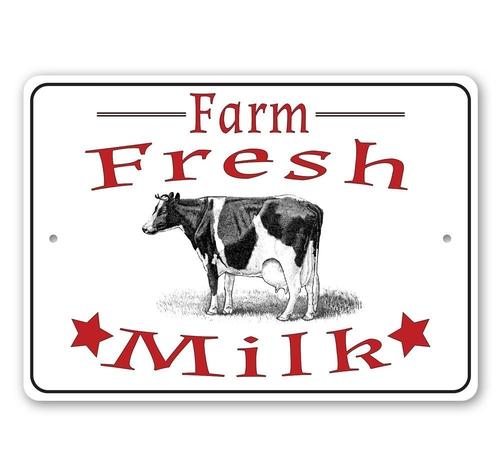 Fresh Milk - Metal Sign - Made in the USA