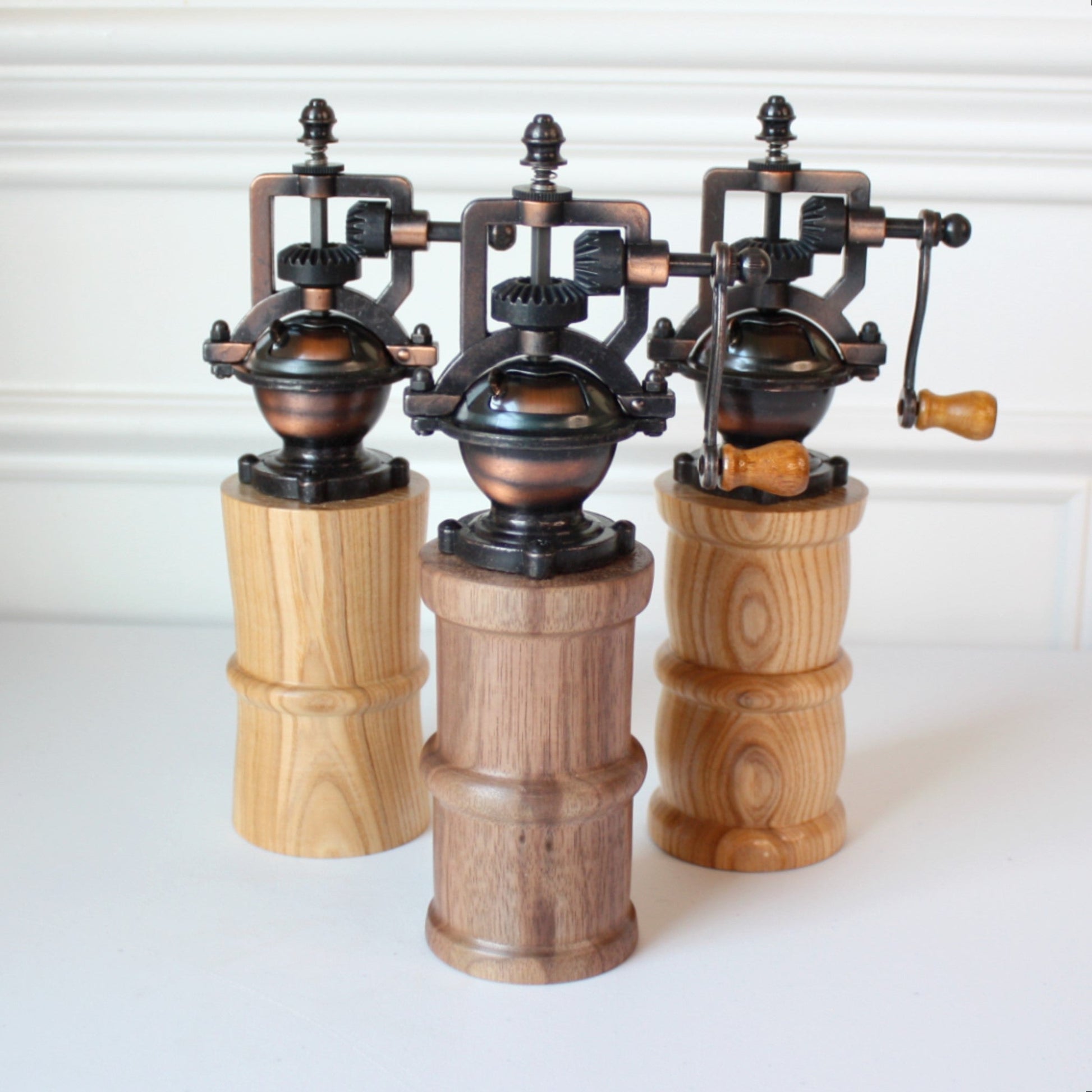 Antique Style Hardwood Pepper Grinder - Made in the USA
