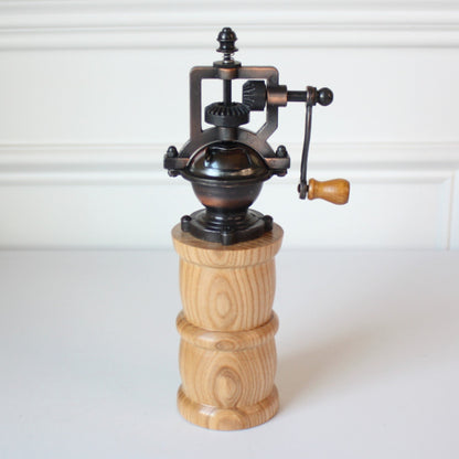 Antique Style Hardwood Pepper Grinder - Made in the USA