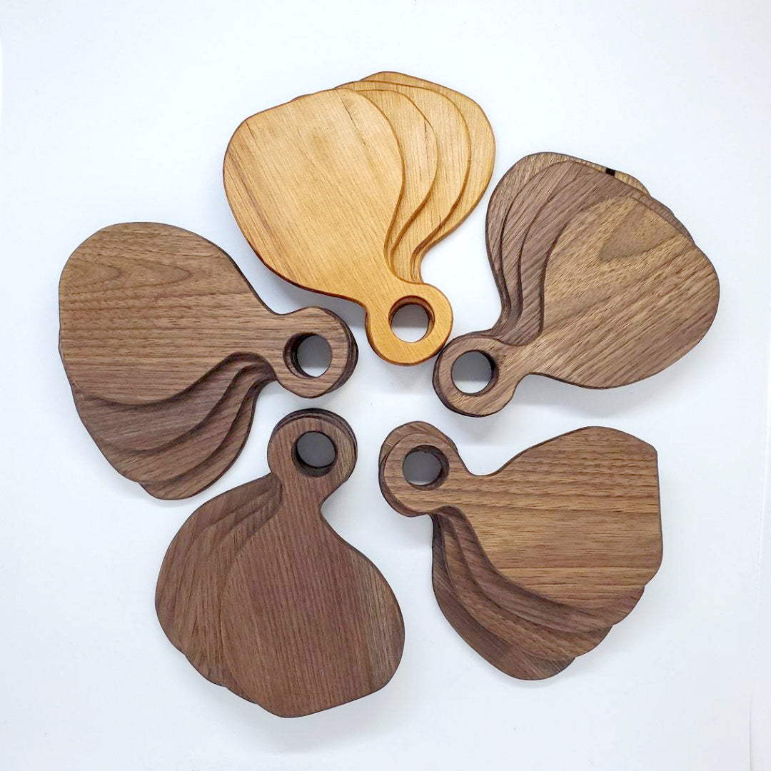 Artisan Hardwood Charcuterie Coasters - Made in the USA