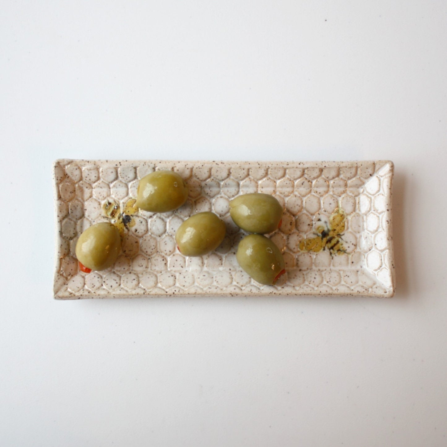 Bee Ceramic Olive Tray - Made in the USA