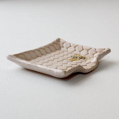 Bee Ceramic Soap Dish - Made in the USA