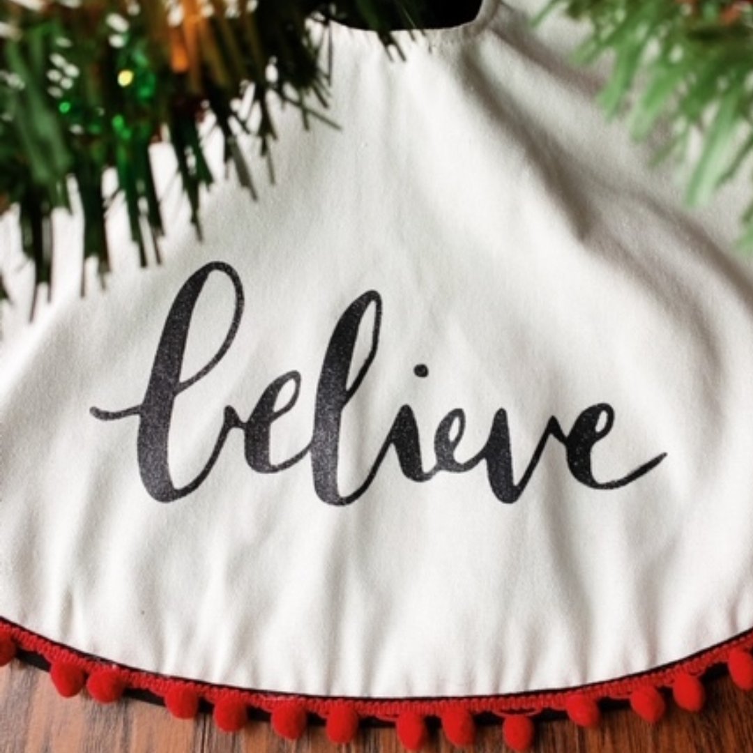 Believe Reversible Tree Skirt - Made in the USA