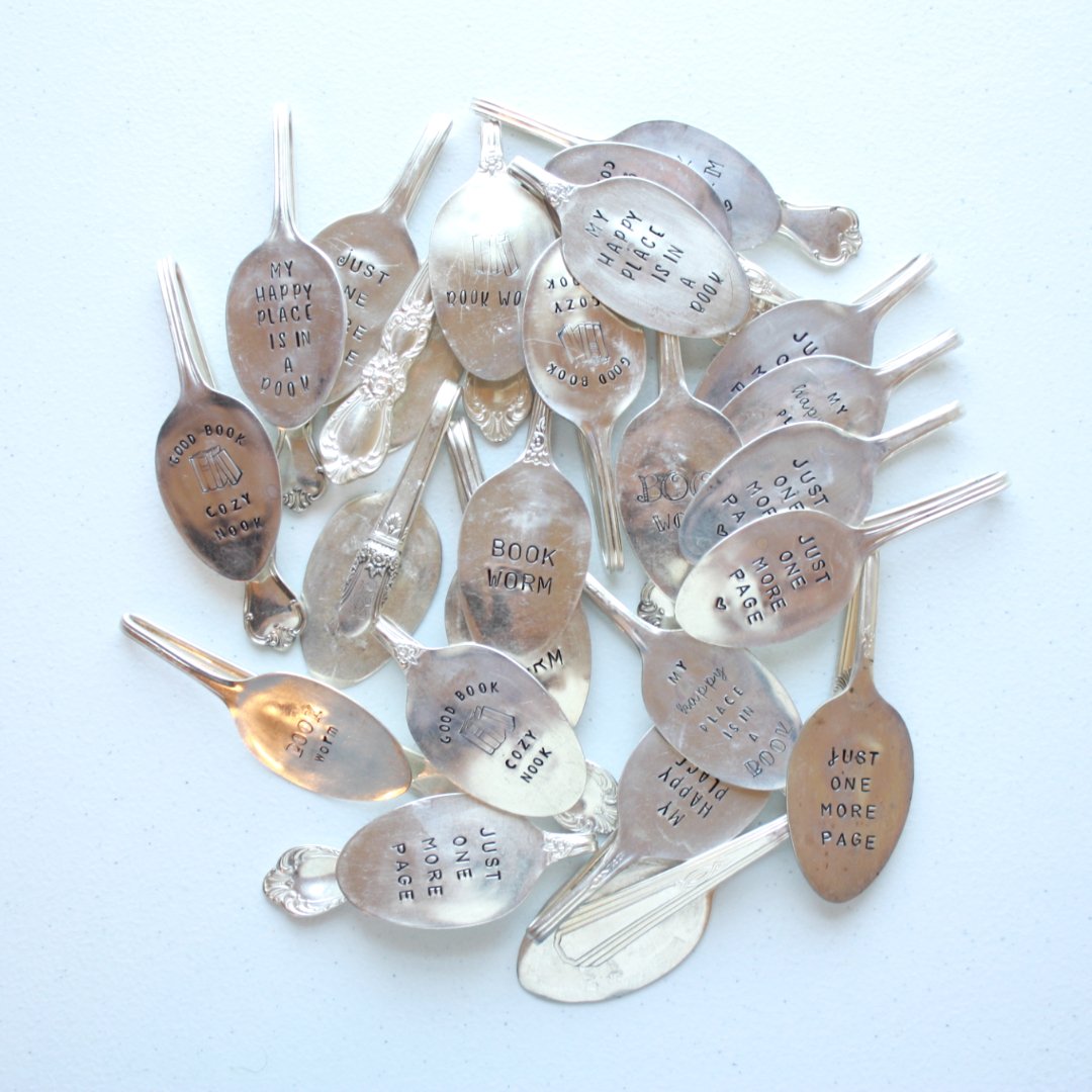 Vintage Spoons - Just One More Page Bookmark - Made in the USA