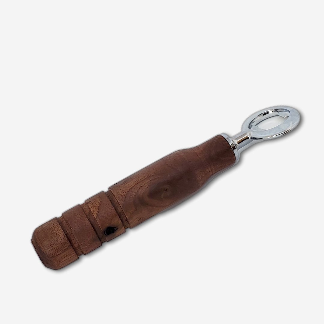 Artisan Wood and Chrome Bottle Opener - Made in the USA