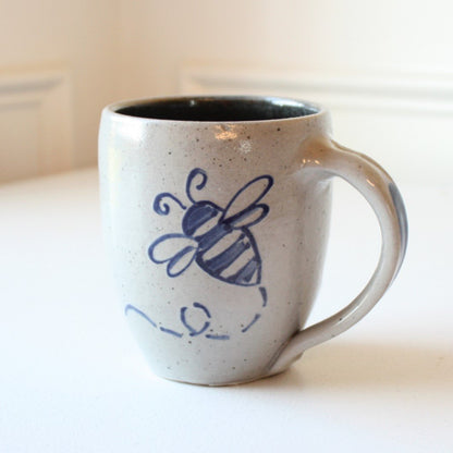 Bumble Bee Hand Painted Pottery Mug - Made in the USA