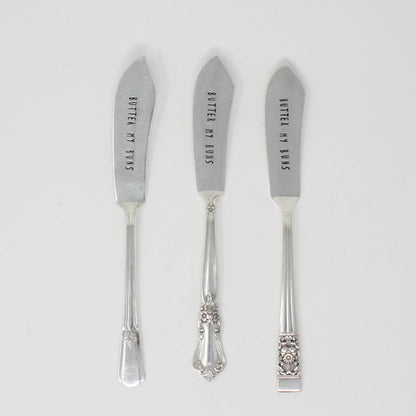 Vintage Butter Knives - "Butter My Buns" - Made in the USA