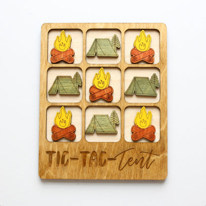 Tic Tac Toe Game - Camping - Made in the USA