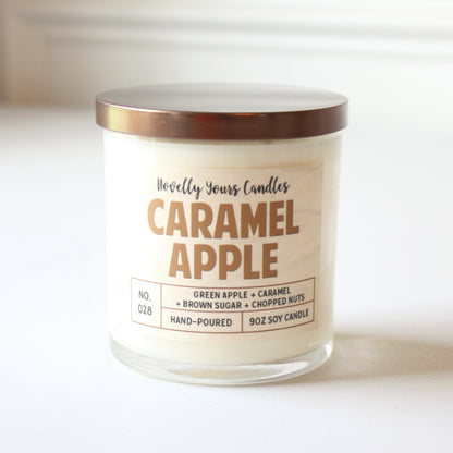 Novelly Yours - Caramel Apple Soy Candle - Made in the USA