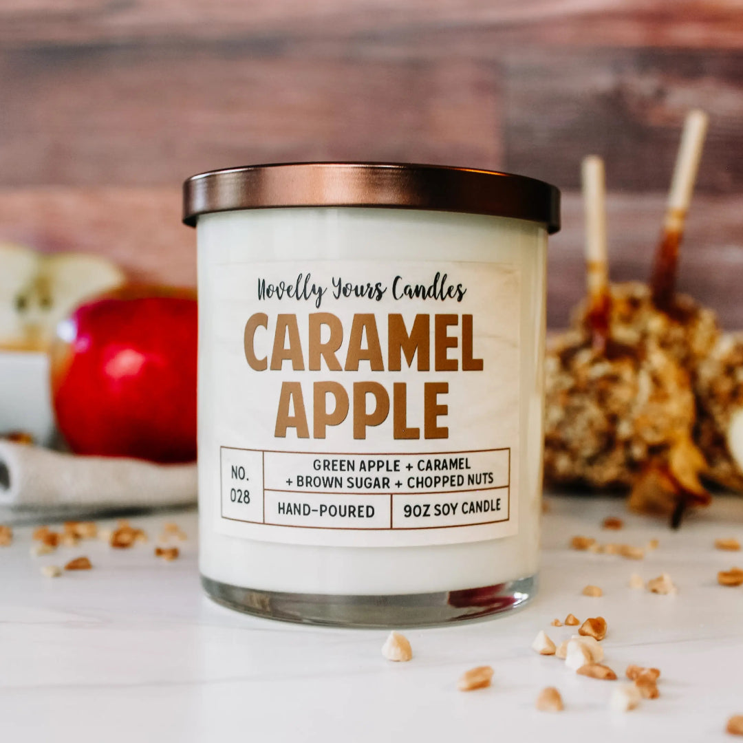 Novelly Yours - Caramel Apple Soy Candle - Made in the USA