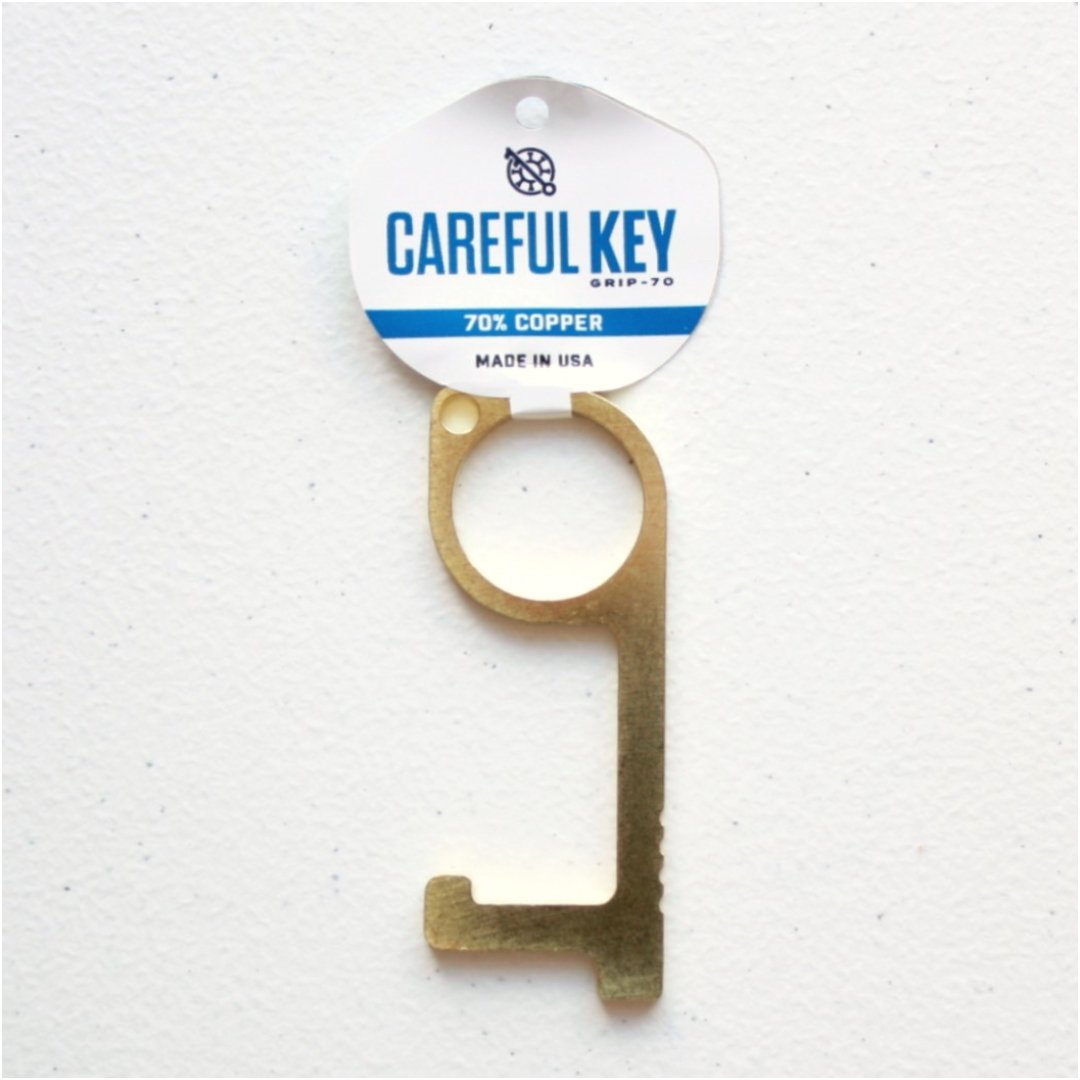 Copper Careful Key - Antimicrobial Door Opener - Made in the USA