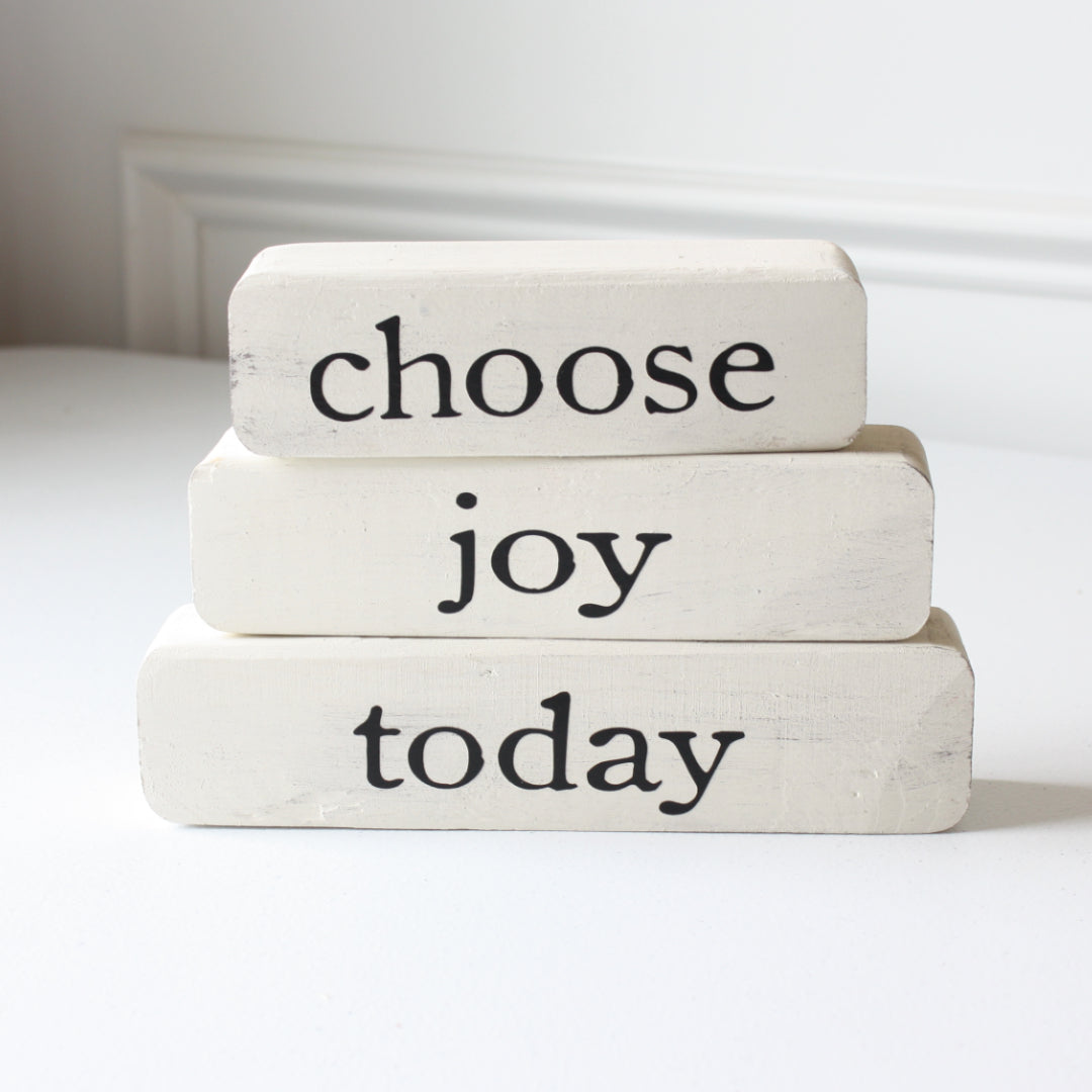 Choose Joy Today Stacked Blocks - Made in the USA