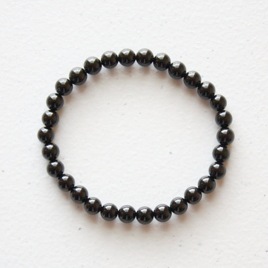 Crystal Gemstone Bracelet - Obsidian - Made in the USA