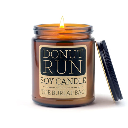 The Burlap Bag Soy Candle - Donut Run - Made in the USA