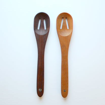 Handmade Everyday Slotted Wooden Spoon - Made in the USA