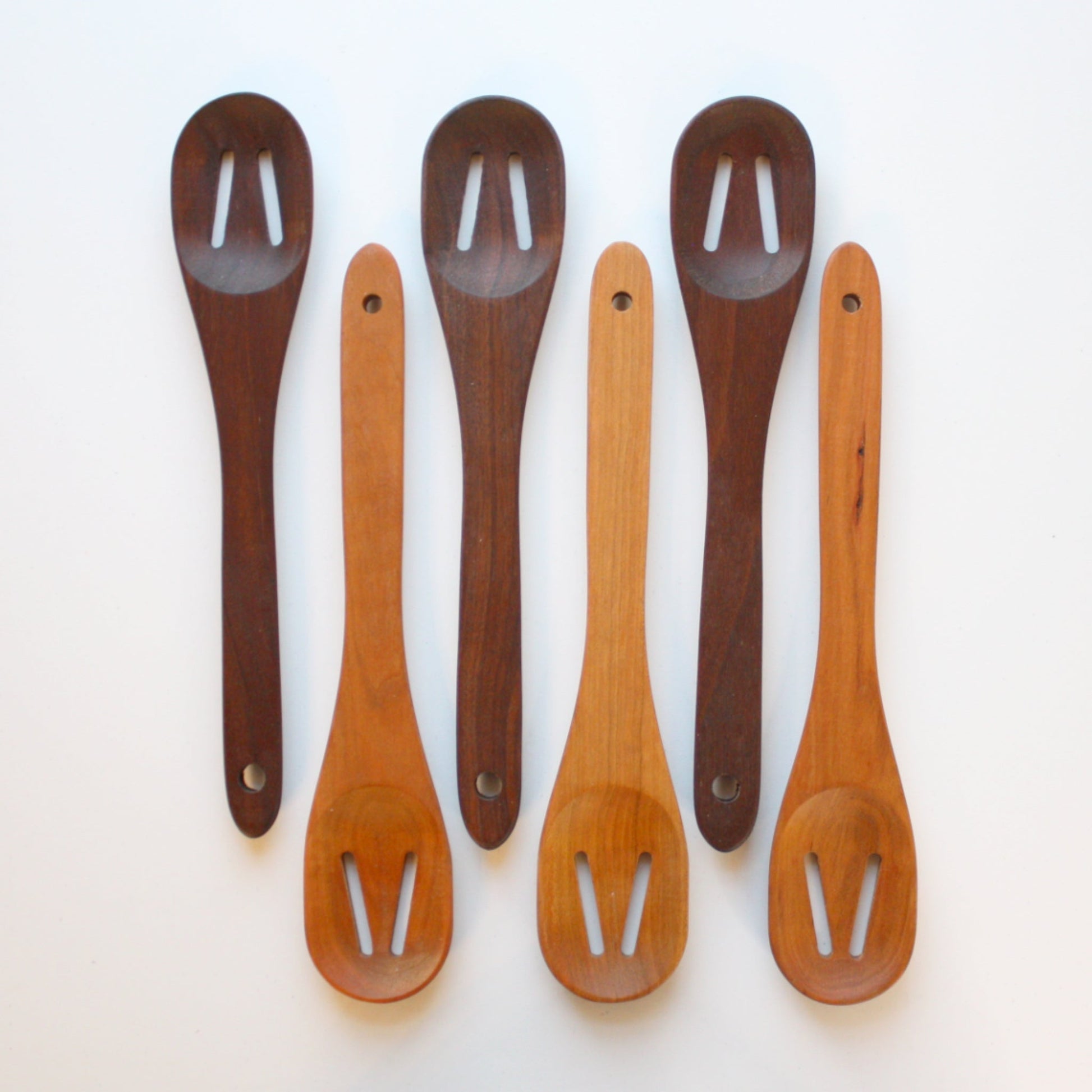 Handmade Everyday Slotted Wooden Spoon - Made in the USA