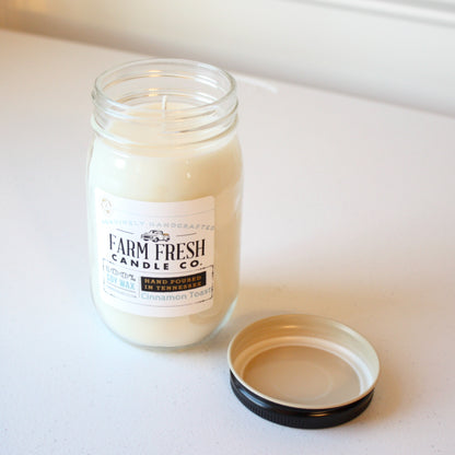 Farm Fresh Candle Co - Mason Jar Soy Candle - Cinnamon Toast - Made in the USA