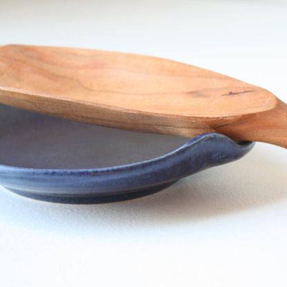 Farmhouse Pottery Spoon Rest - Denim - Made in the USA