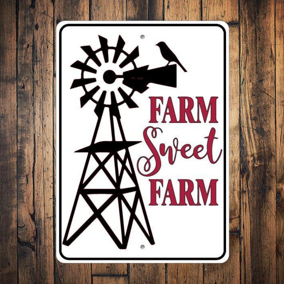 Farm Sweet Farm - Metal Sign - Made in the USA