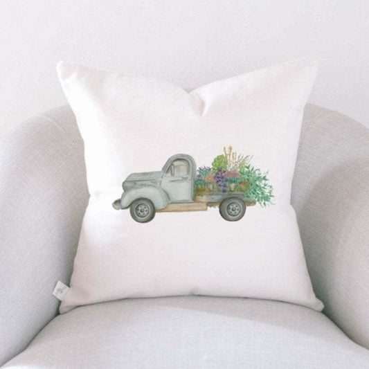 Floral Truck Pillow - Made in the USA