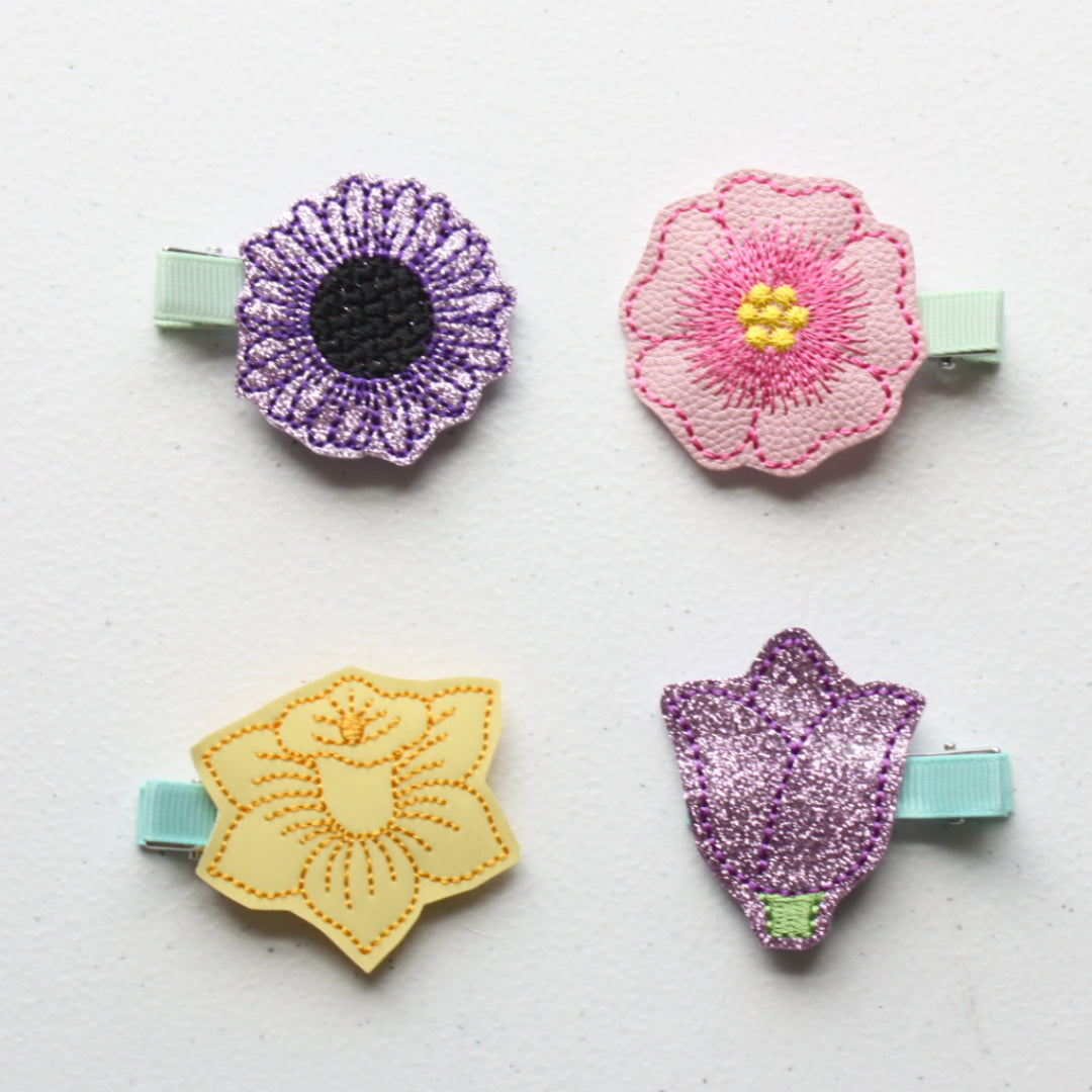 Hair Clips - Flowers - Made in the USA
