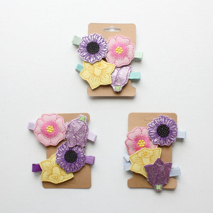 Hair Clips - Flowers - Made in the USA
